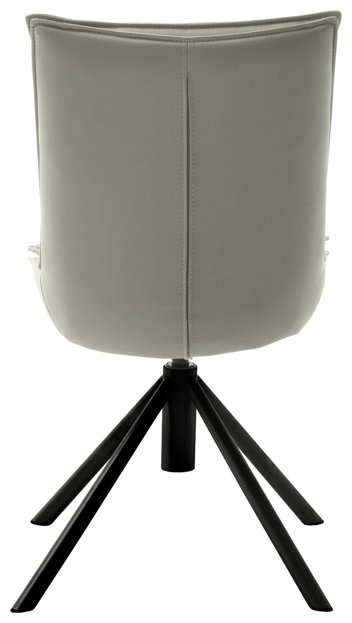 KRZESŁO HOUSTON - jasnoszary/czarny, Design, metal/tkanina (49/90/65cm) - Novel