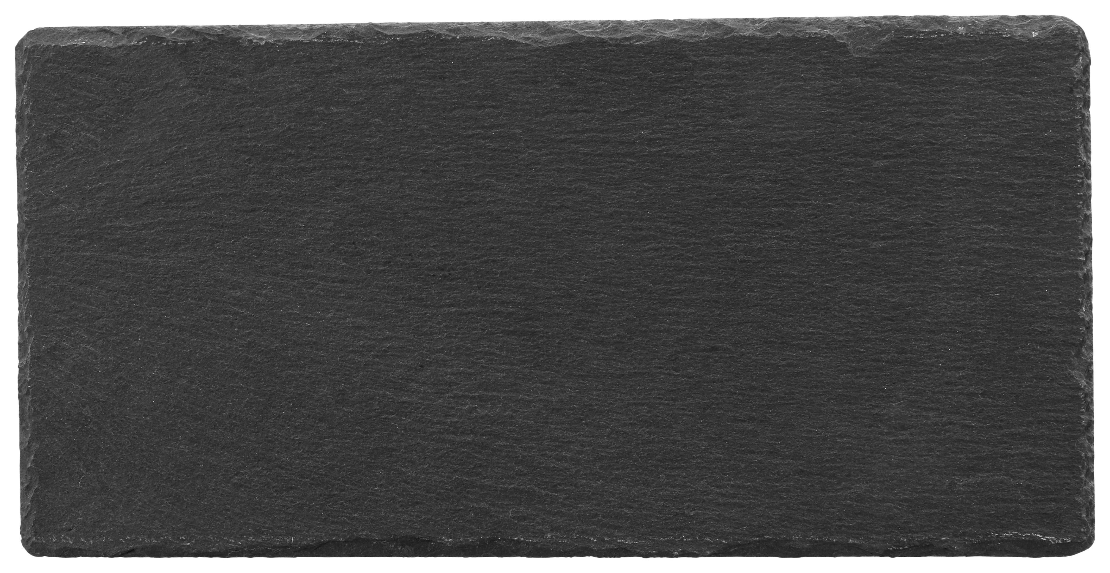Pladenj Stoney - M - črna, Moderno, kamen/umetna masa (30/15/0,7cm) - Zandiara