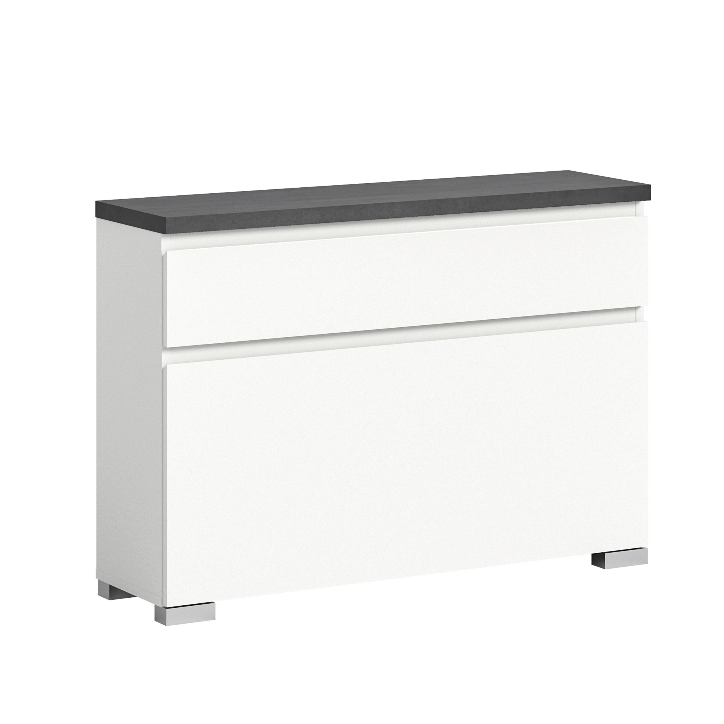 Omara Za Čevlje Shoelove, Bela, Siva - srebrne barve/siva, Moderno (95/67/27cm)