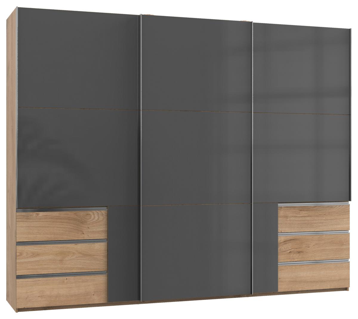 Ormar S Kliznim Vratima Level 36c - siva/boje hrasta, Moderno, drvni materijal (300/236/65cm) - Modern Living