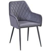 Armlehnstuhl Maja Grau/Schwarz - Schwarz/Grau, MODERN, Textil/Metall (58/86/61cm) - Mömax