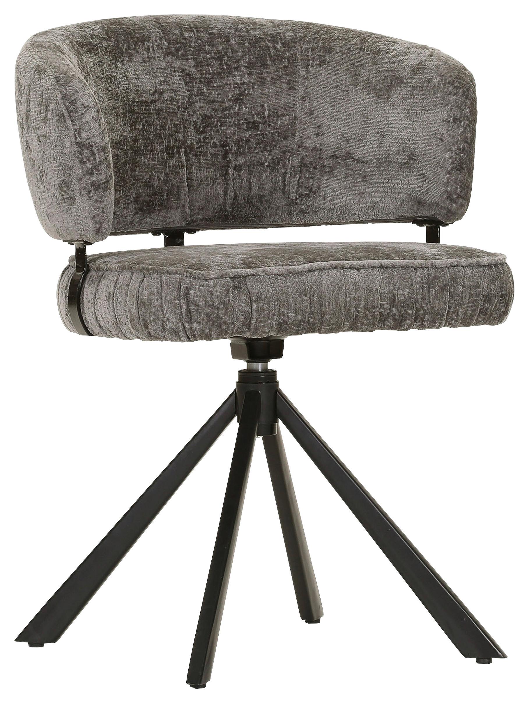 KRZESŁO BELISA - ciemnoszary/czarny, Design, metal/tkanina (62/80/56cm) - Moderano