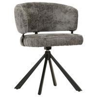 KRZESŁO BELISA - ciemnoszary/czarny, Design, metal/tkanina (62/80/56cm) - Moderano