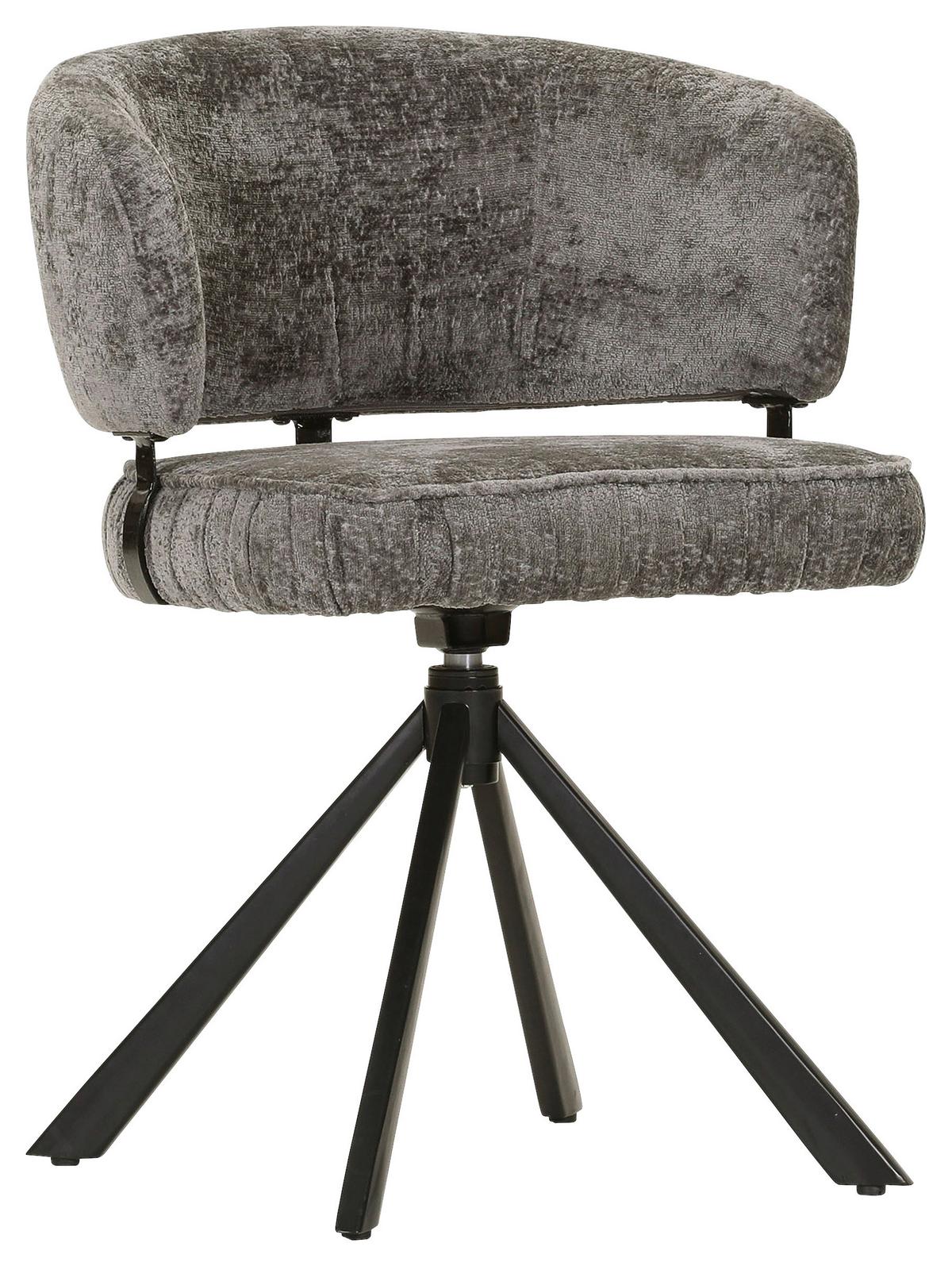 KRZESŁO BELISA - ciemnoszary/czarny, Design, metal/tkanina (62/80/56cm) - Moderano