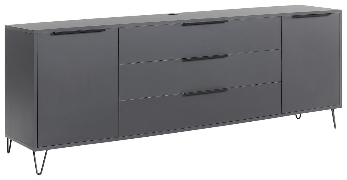 Comodă joasă Bounty - antracit, Modern (216/67cm) - Premium Living