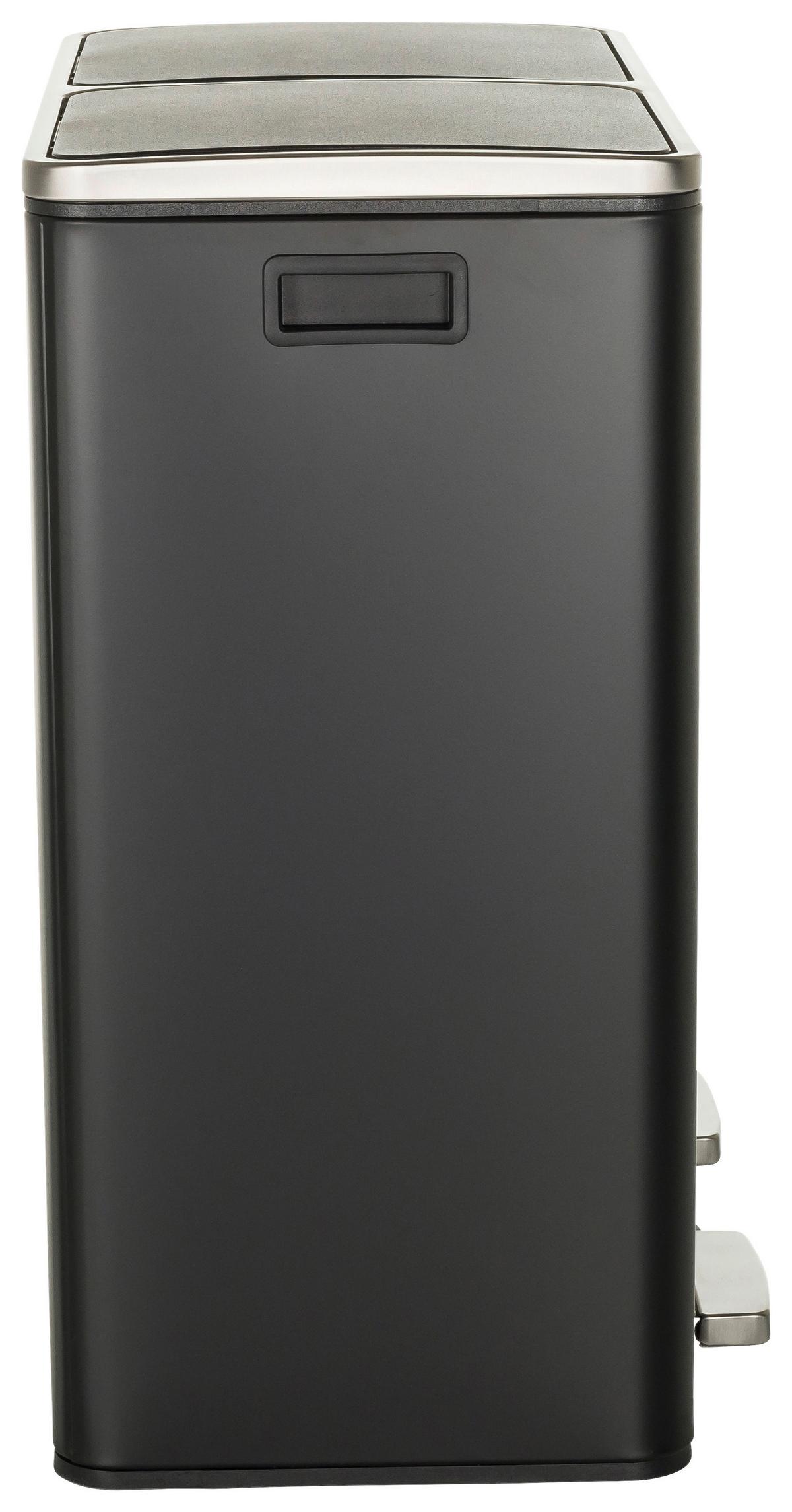 Abfallsammler Clean Schwarz ca. 59x65,5x32cm - Schwarz, MODERN (59,0/65,5/32cm) - MID.YOU