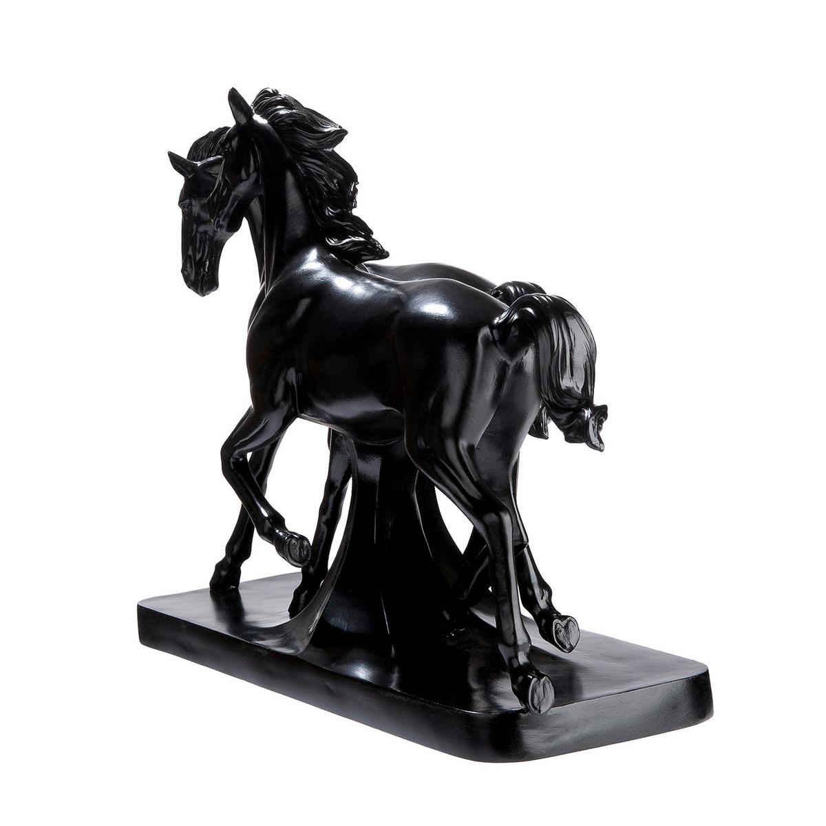Dekopferd Luna & Casanova Schwarz - Schwarz, Basics, Kunststoff (33,5/27/12,5cm)
