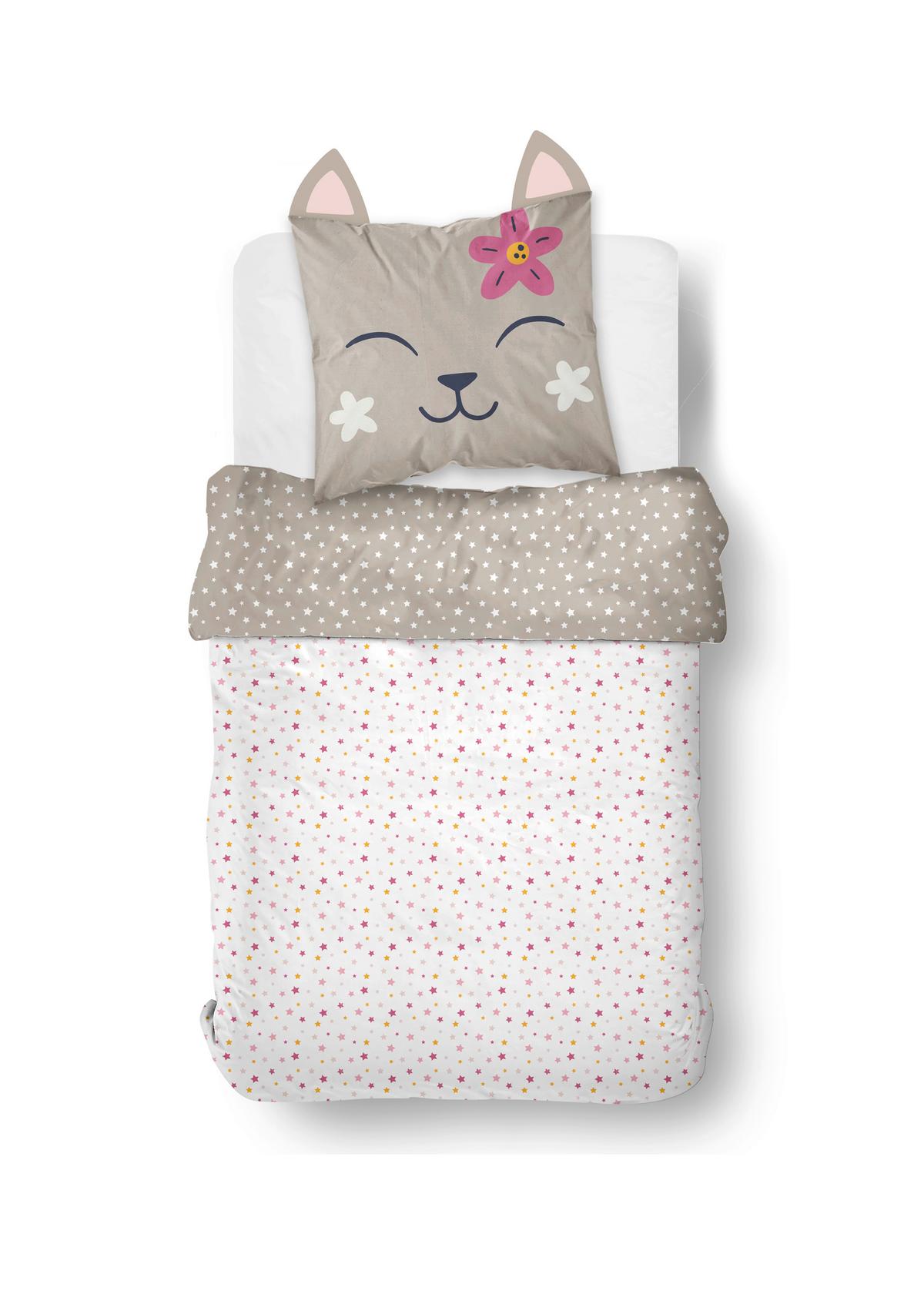 Lenjerie de pat Cat Funny cca. 140x200/50x70 cm - multicolor, Modern, textil (140/200cm)