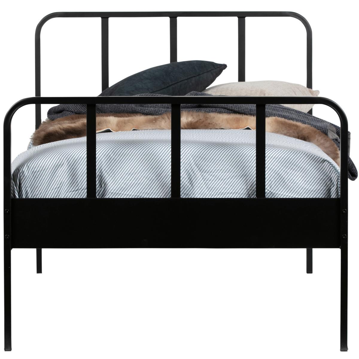 Metallbett Mees Schwarz ca. 90x200 cm - Schwarz, Basics, Metall (90/200cm) - MID.YOU