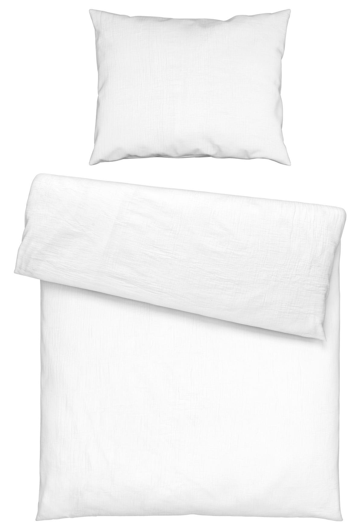 Posteljnina Melania, Bela, 60/80, 140/200 - bela, Trendi, tekstil (140cm) - Mömax