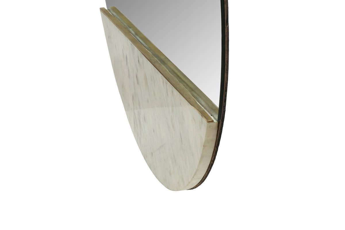 WANDSPIEGEL WANDSPIEGEL DUKE 125 - Weiss, Trend, Glas/Holzwerkstoff (70/70/3cm) - Kayoom