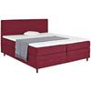 Boxspring Krevet Kleopatra - crvena, Konvencionalno, drvni materijal/tekstil (180/200cm) - Modern Living