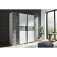 Kombinirana Omara Calido - aluminij/bela, Konvencionalno, kovina/umetna masa (201/191/62cm) - Modern Living