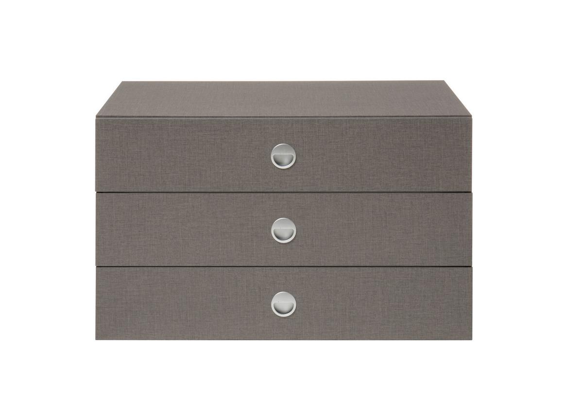 Casetieră Alicante - gri, Basics, material pe bază de lemn (82,5/49/48,5cm)