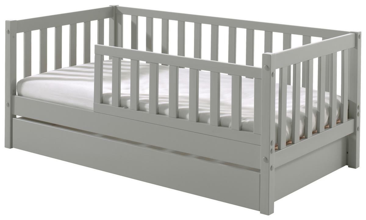 Kinder-/Juniorbett 70x140 cm, grau - Kieferfarben/Grau, MODERN, Holz (70/140cm) - MID.YOU