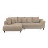 Kutna Garnitura Mendoza - bež/crna, Design, tekstil/drvo (197/309cm) - Modern Living