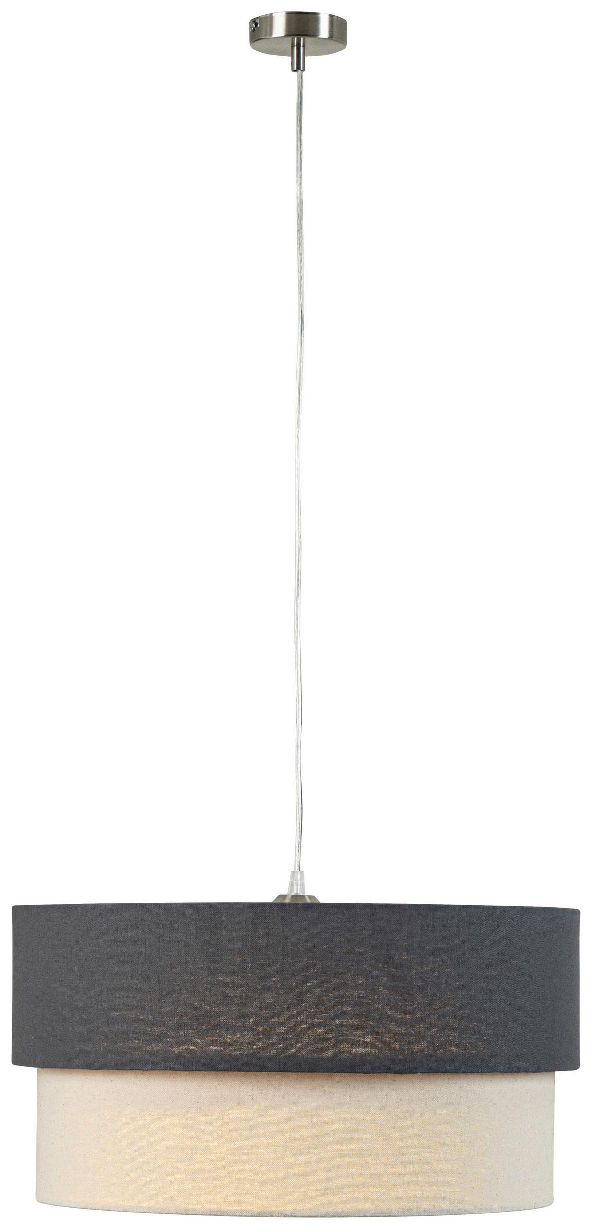 LAMPA WISZĄCA GINA - antracytowy/kolor naturalny, Design, tworzywo sztuczne/metal (45/120cm) - Novel