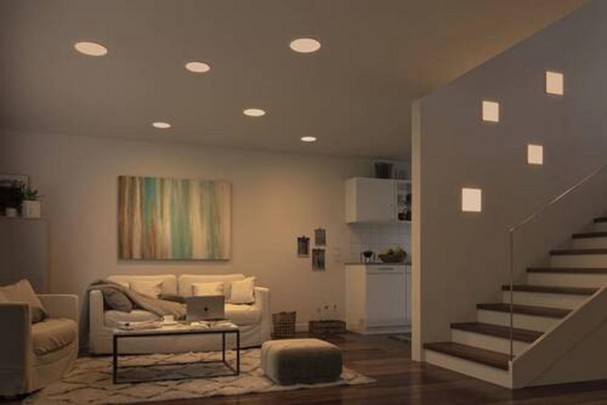 LED-Paneel Veluna VariFit in Weiß max. 17 Watt - Weiß, Design, Kunststoff (18,5/18,5cm) - Paulmann