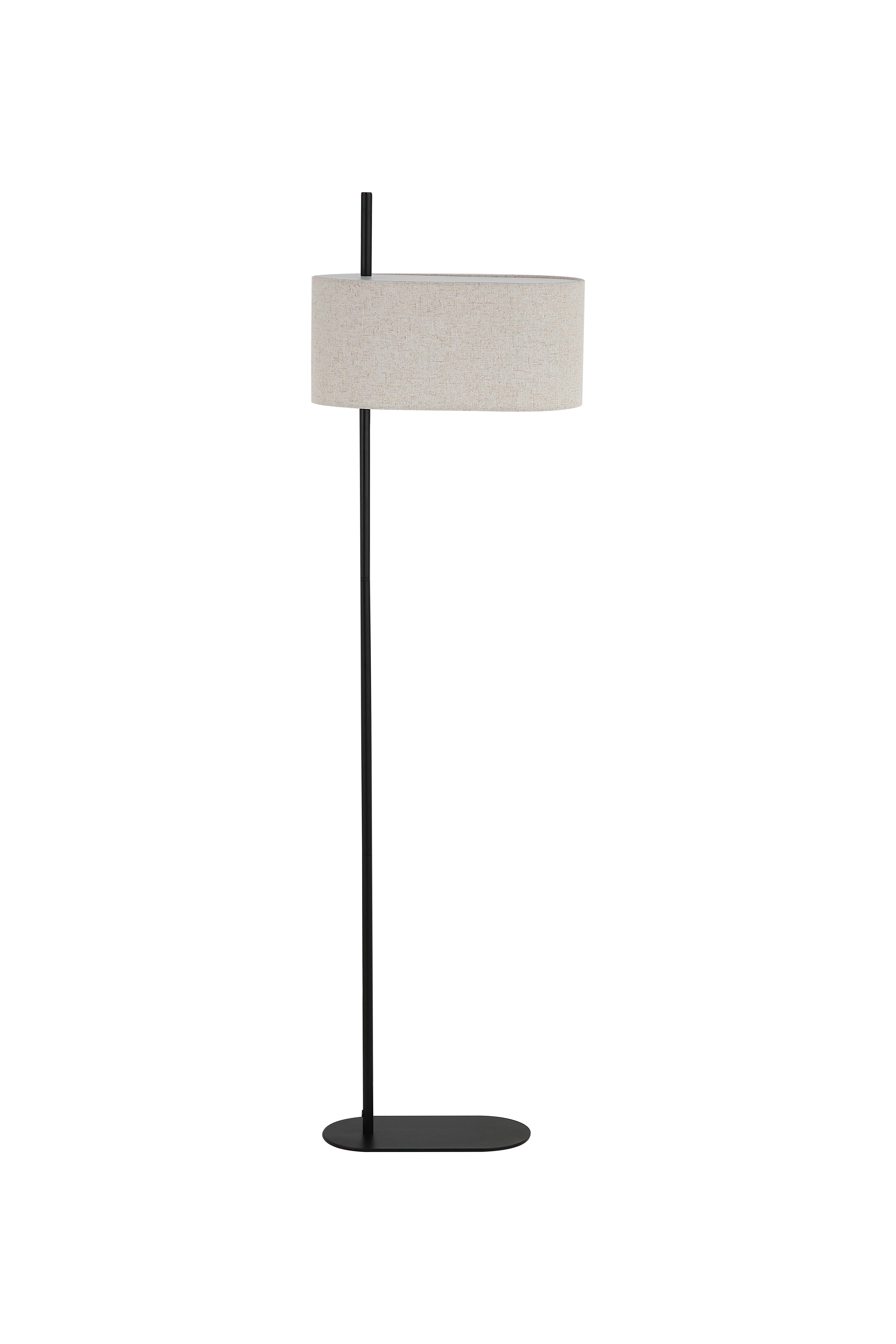 Állólámpa Stehleuchte Hessian Eu30502bk - krémszínű/fekete, Design, műanyag/textil (22/40/142cm)
