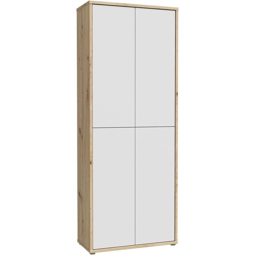 Dulap pentru pantofi ALICE - gri deschis/stejar Artisan, Modern, material pe bază de lemn (74,5/191,9/34,9cm) - Modern Living