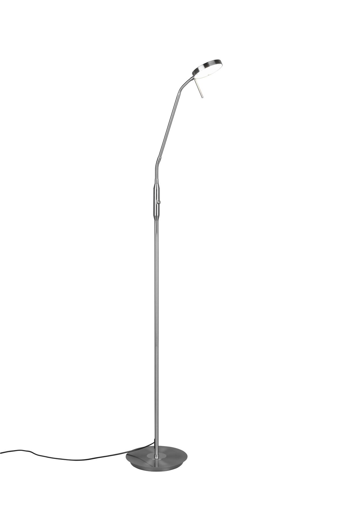 LED-Stehleuchte Monza Nickelfarben max. 12 Watt - Nickelfarben, Basics, Metall (145/25/50cm) - Trio Leuchten