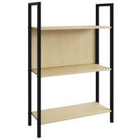 REGAL FLAKOS 3 - Honigeiche/Schwarz, Design, Holzwerkstoff/Metall (56/100/24cm) - MID.YOU