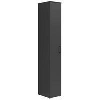 Schrank Multistauraum Graphitfarben - Graphitfarben/Schwarz, MODERN, Holzwerkstoff/Kunststoff (30/195/40cm) - Mömax