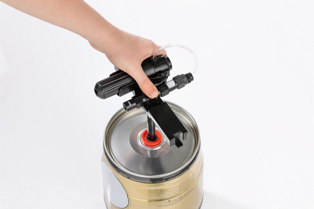 MASZYNA DO NALEWANIA PIWA BIER MAXX - kolor srebrny/czarny, Basics, tworzywo sztuczne (26,4/41/52,6cm)