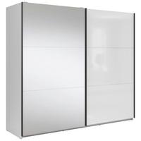 Ormar S Kliznim Vratima Tetrix - bijela visoki sjaj/prozirno, Moderno, staklo/drvni materijal (220/195,5/60cm) - Modern Living