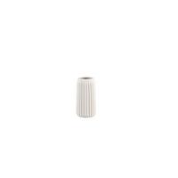Dekovase Ruffle Weiß - Weiß, Basics, Keramik (10,5/10,5/20cm)