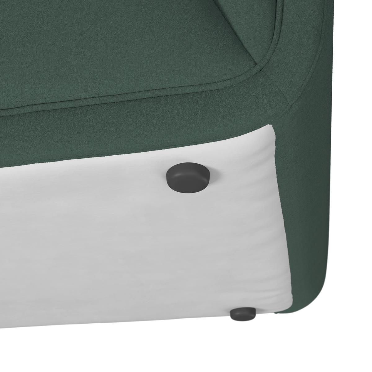 Zofa Hevi, Zelena - črna/zelena, Moderno, umetna masa/tekstil (197/73/86cm) - Bessagi Home