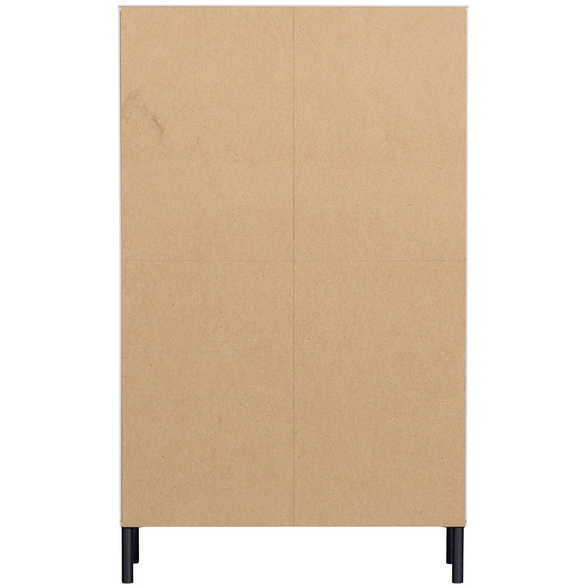 Garderobenschrank Xina Grau - Schwarz/Grau, Design, Holz/Metall (90/149/40cm) - Livetastic