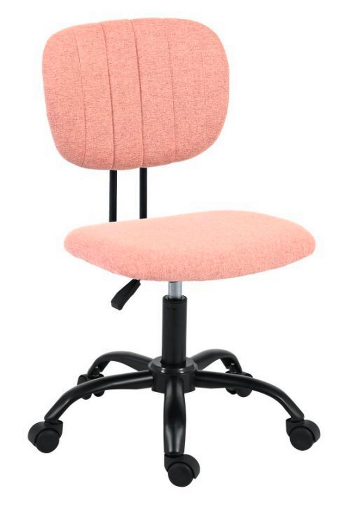 Uredska Stolica Tom - ružičasta/crna, Moderno, metal/tekstil (55/79-89/56cm) - Best Price