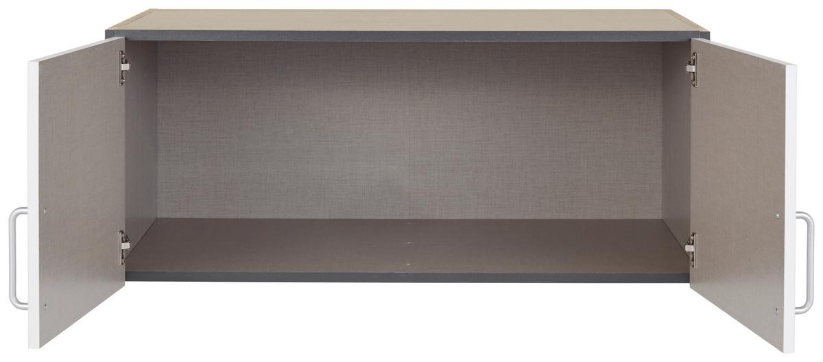 Nastavek Za Omaro Aalen, Bela, Siva, Š. 91 Cm - siva/bela, Konvencionalno, umetna masa/leseni material (91/39/54cm)