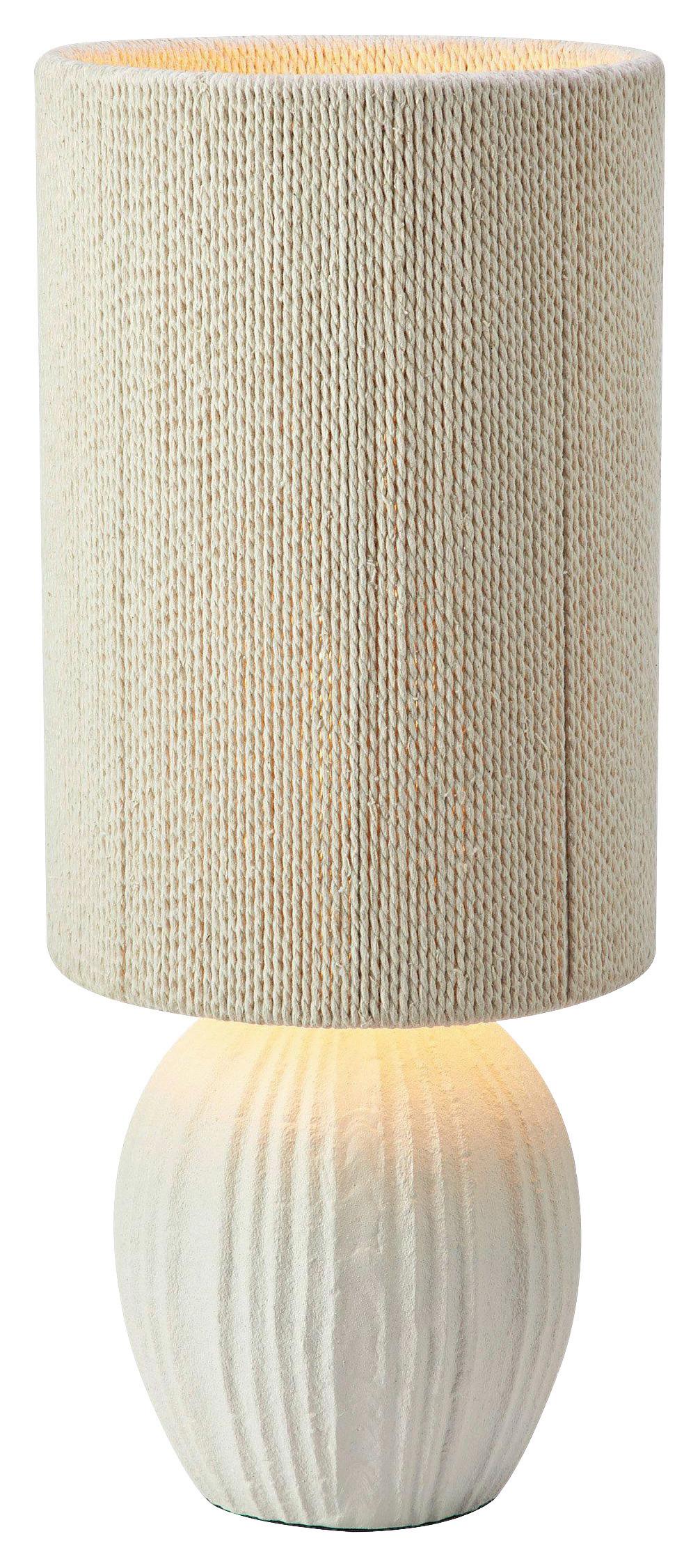 Tischleuchte Viela Table Beige max. 40 Watt - Beige/Weiß, Basics, Textil/Metall (20/20/48cm) - Markslöjd