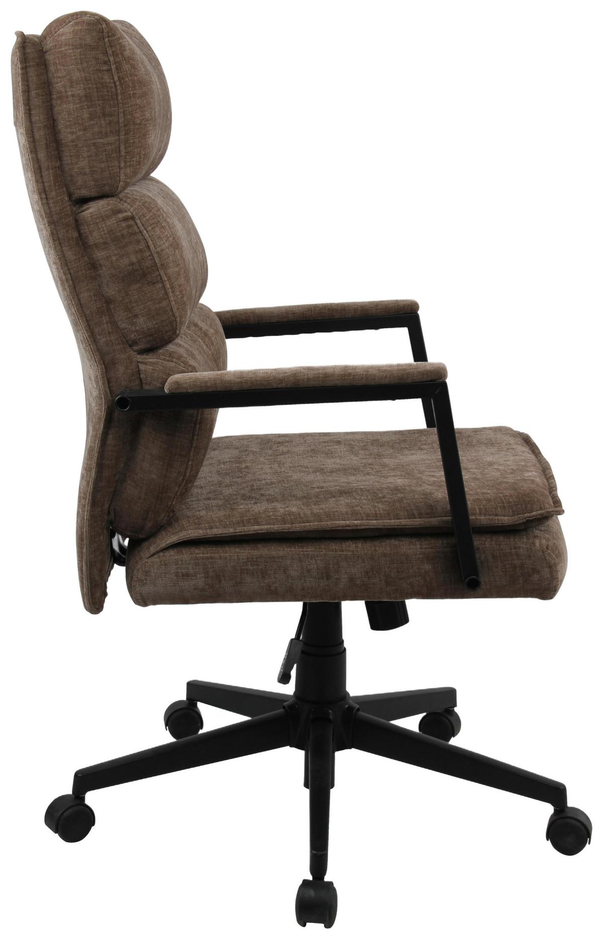 FOTEL SZEFA DORA - czarny/szary, Modern, tworzywo sztuczne/metal (58/110-120/62cm) - MID.YOU