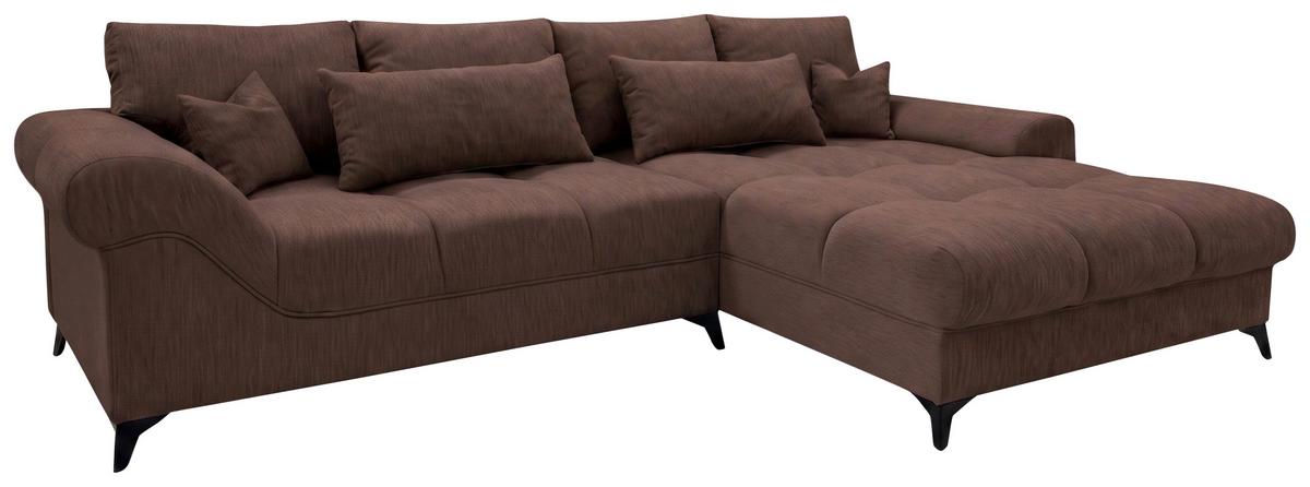 Ecksofa Noah Dunkelrot - Schwarz/Dunkelrot, MODERN, Holzwerkstoff/Kunststoff (295/195cm) - Based