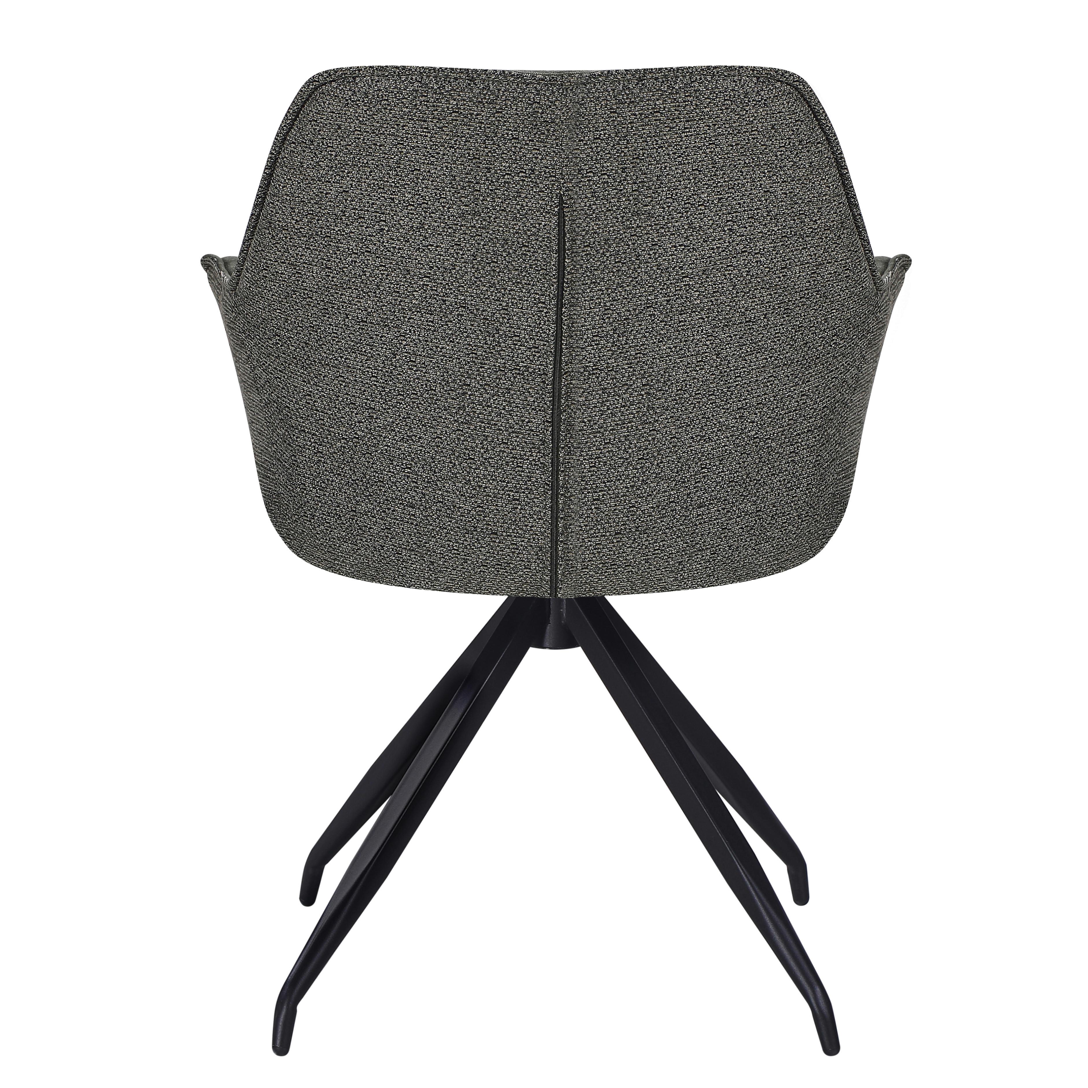 STOL MED ARMSTÖD NOVA - grön/svart, Modern, metall/textil (64/85/62cm) - Mömax