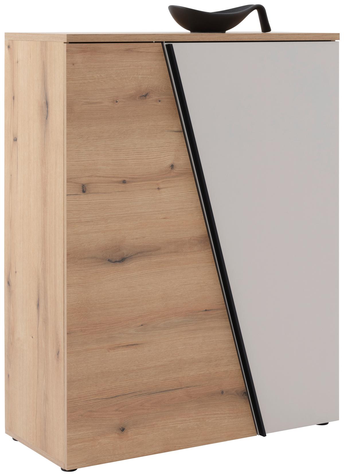 Comodă VENEDIG NEW - cașmir/culoare lemn stejar, Modern, material pe bază de lemn (90/121,5/40cm) - Modern Living