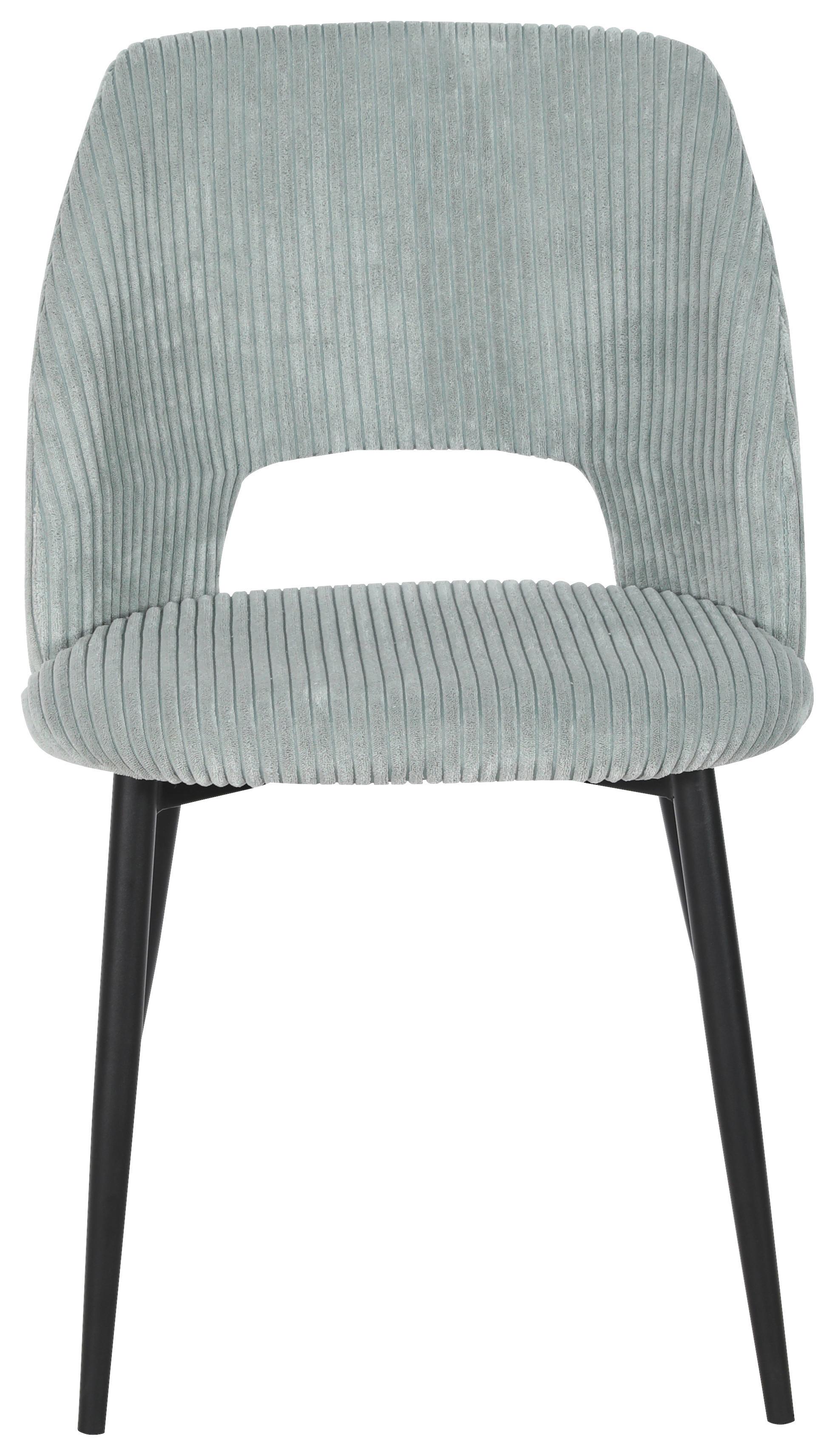 Stuhl Zoe in Mintgrün - Schwarz/Mintgrün, Lifestyle, Textil/Metall (51/82/57cm) - Mömax