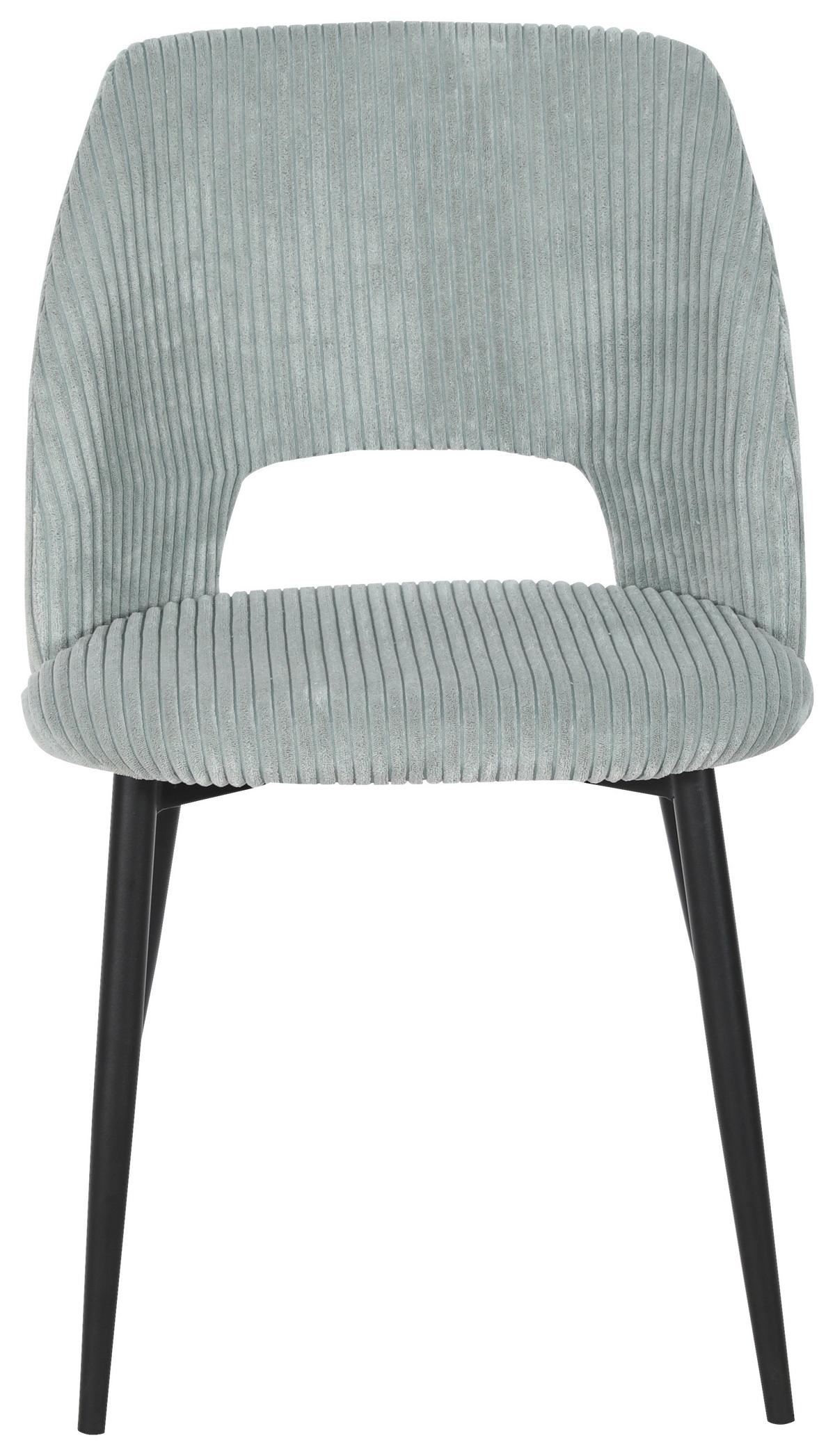 Stuhl Zoe in Mintgrün - Schwarz/Mintgrün, Lifestyle, Textil/Metall (51/82/57cm) - Mömax