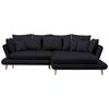 Coltar MONTE - negru, Romantik / Landhaus, lemn/textil (283/181cm) - Based
