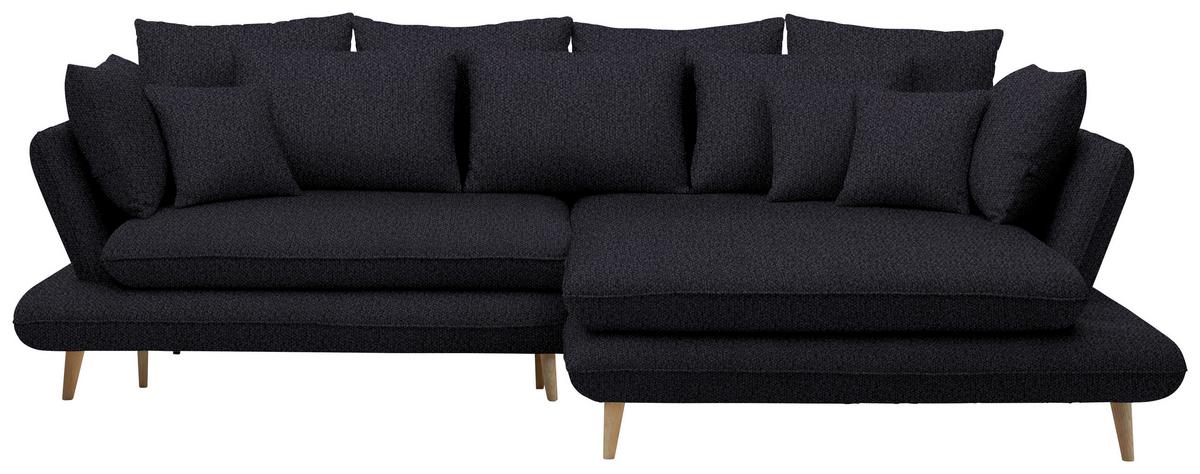 Coltar MONTE - negru, Romantik / Landhaus, lemn/textil (283/181cm) - Based