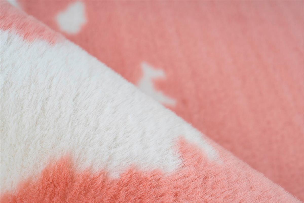 HOCHFLORTEPPICH RABBIT ANIMAL - Weiss/Rosa, Konventionell, Textil (160/230cm) - Kayoom