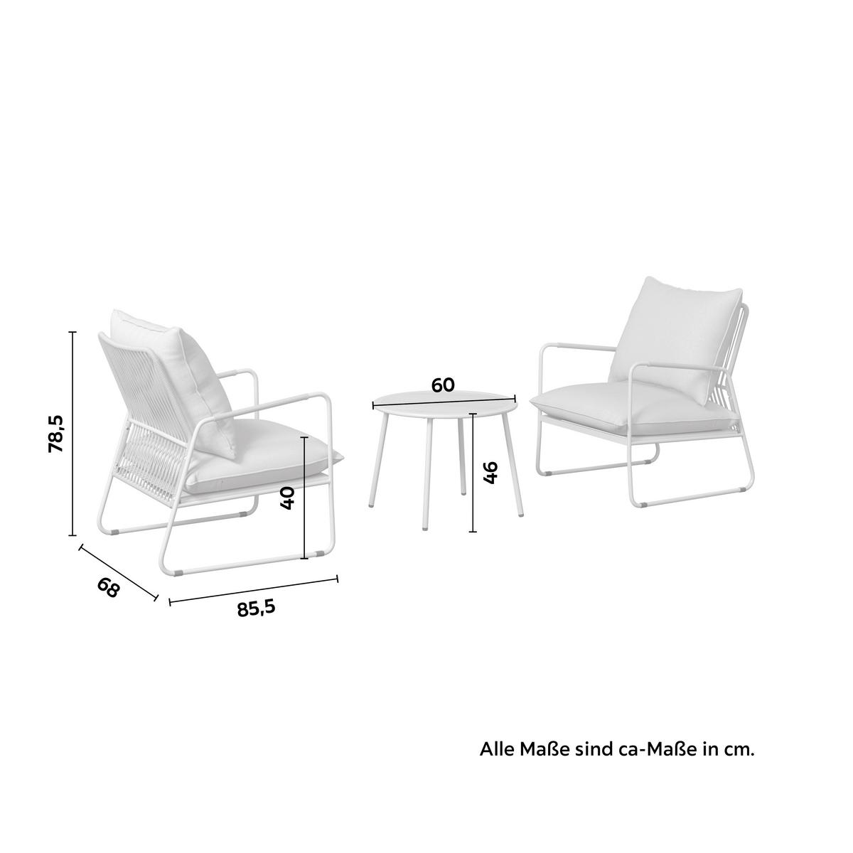 Set balcon Male - bej, Modern, plastic/metal (85,5/68/78,5cm)