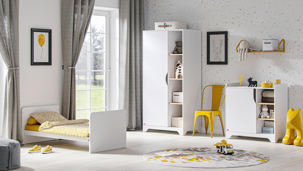 Previjalna Komoda Leaf, Bela, Hrast - bela, Moderno, leseni material (88,5/89,5/75-44cm) - Modern Living