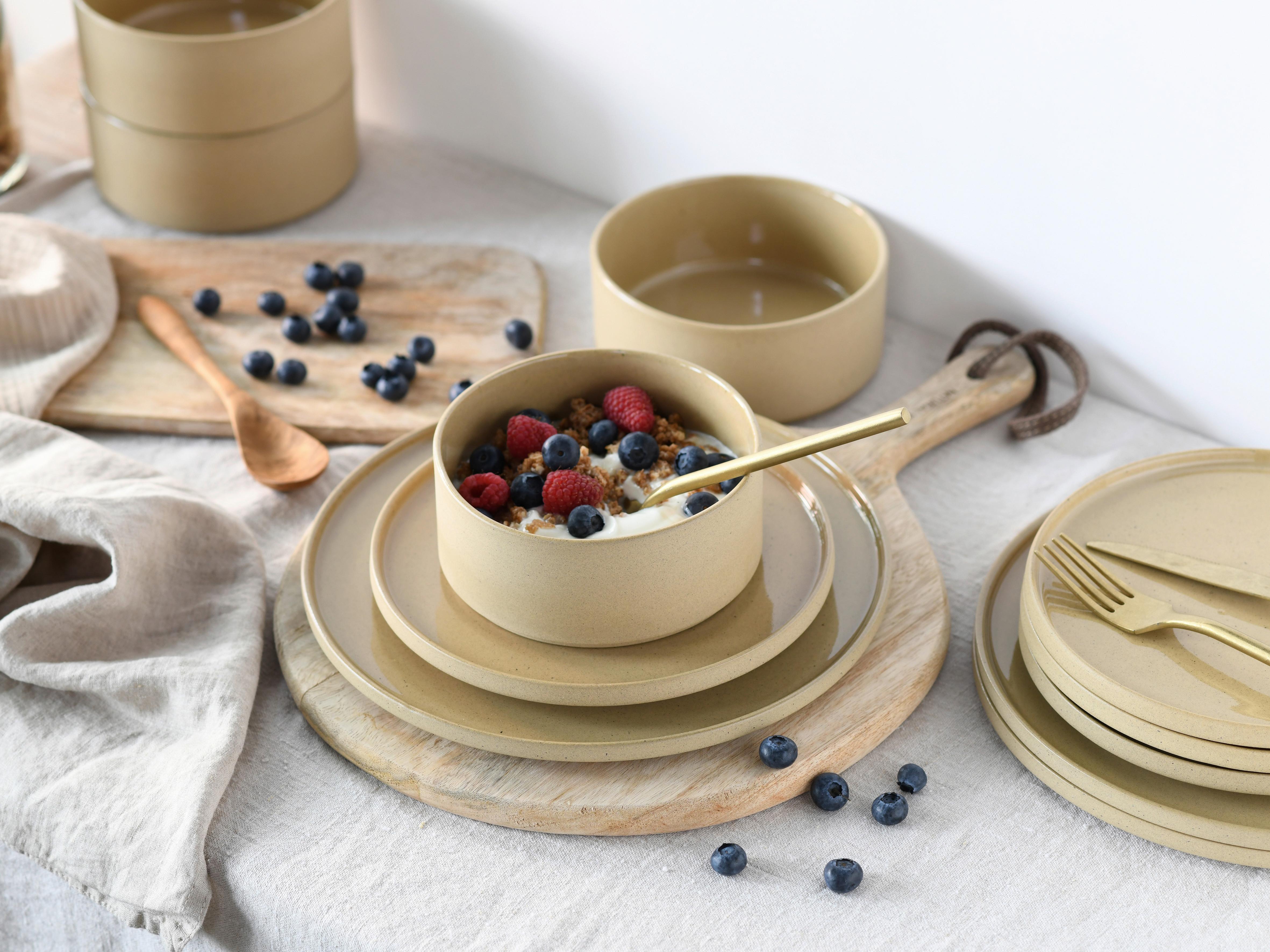 Jedilni Servis Futuro Sand, 12-Delni - peščene barve, Basics, keramika - Creatable