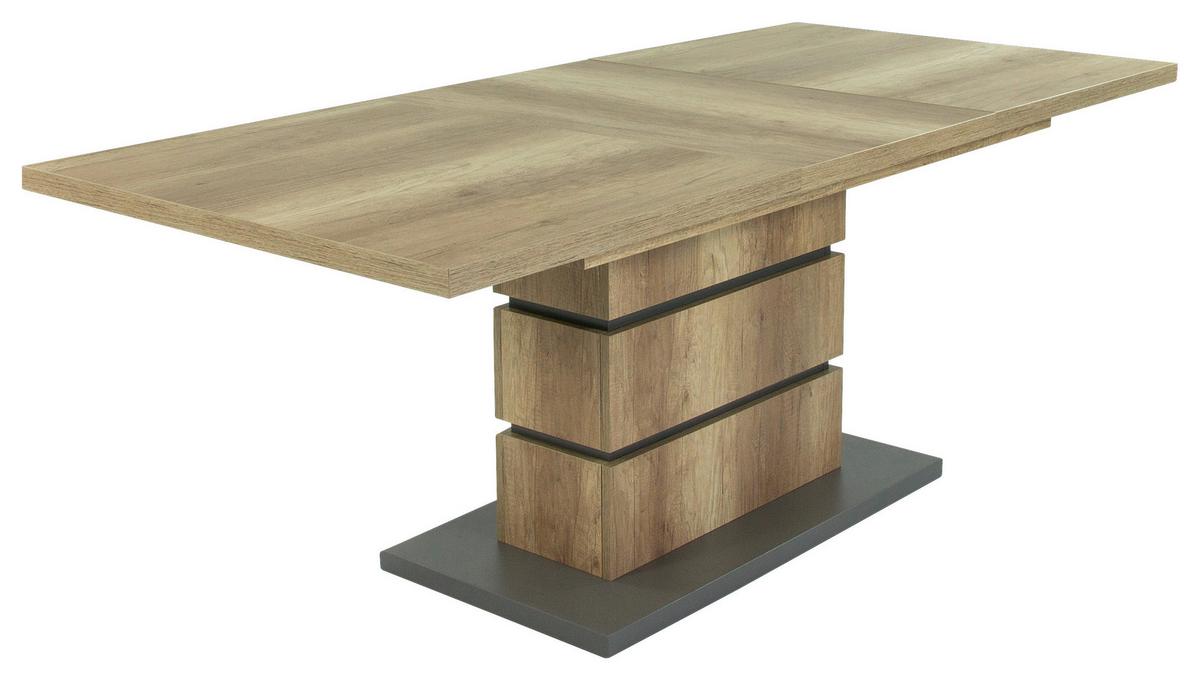 ESSTISCH BEA - Anthrazit/Braun, MODERN, Holzwerkstoff (140/86/75cm) - MID.YOU