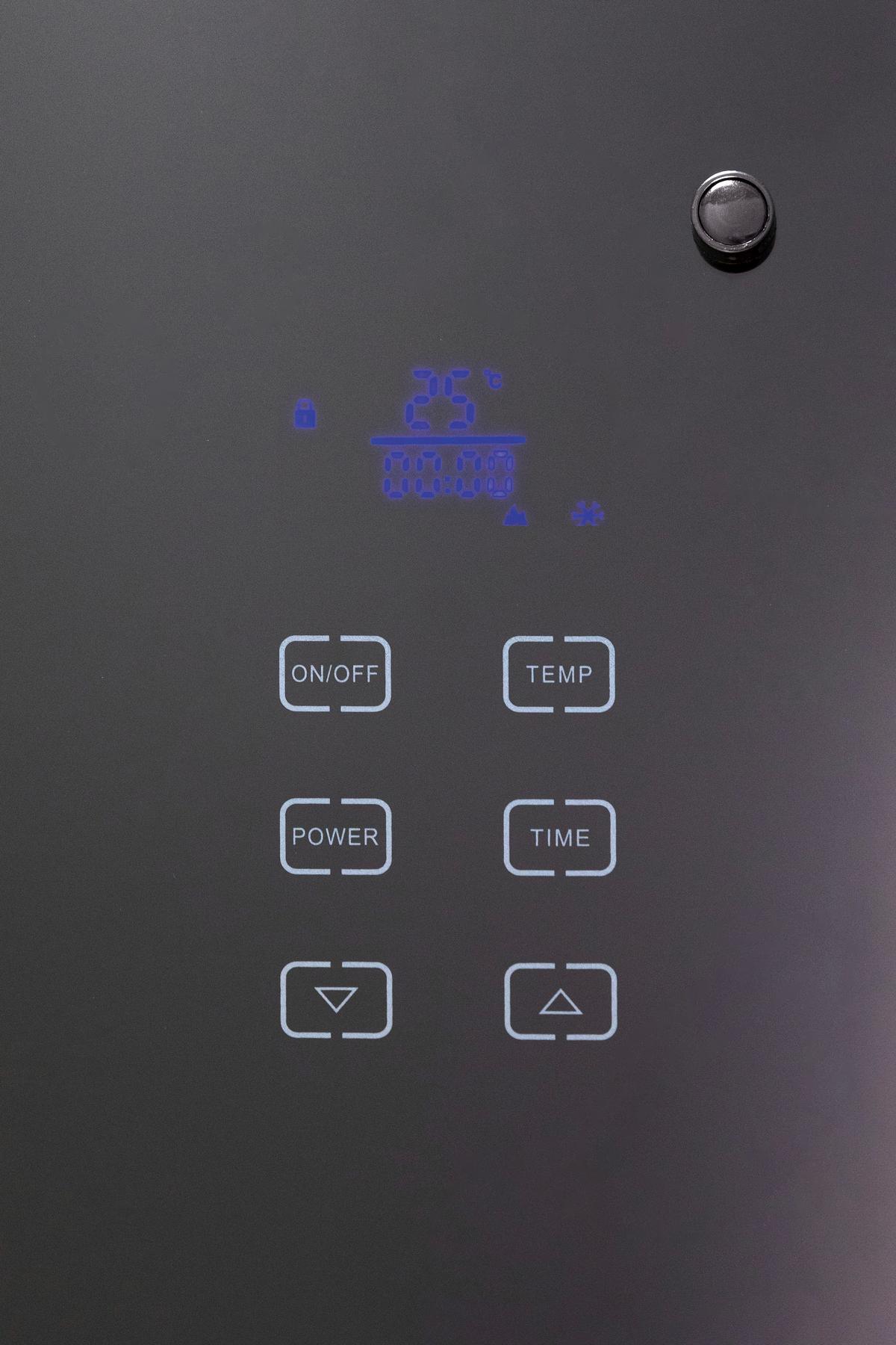 PROMIENNIK CIEPŁA GLAS-KONVEKTOR LED 2000W - Konventionell, tworzywo sztuczne/szkło (88/51/12cm) - Atrigo