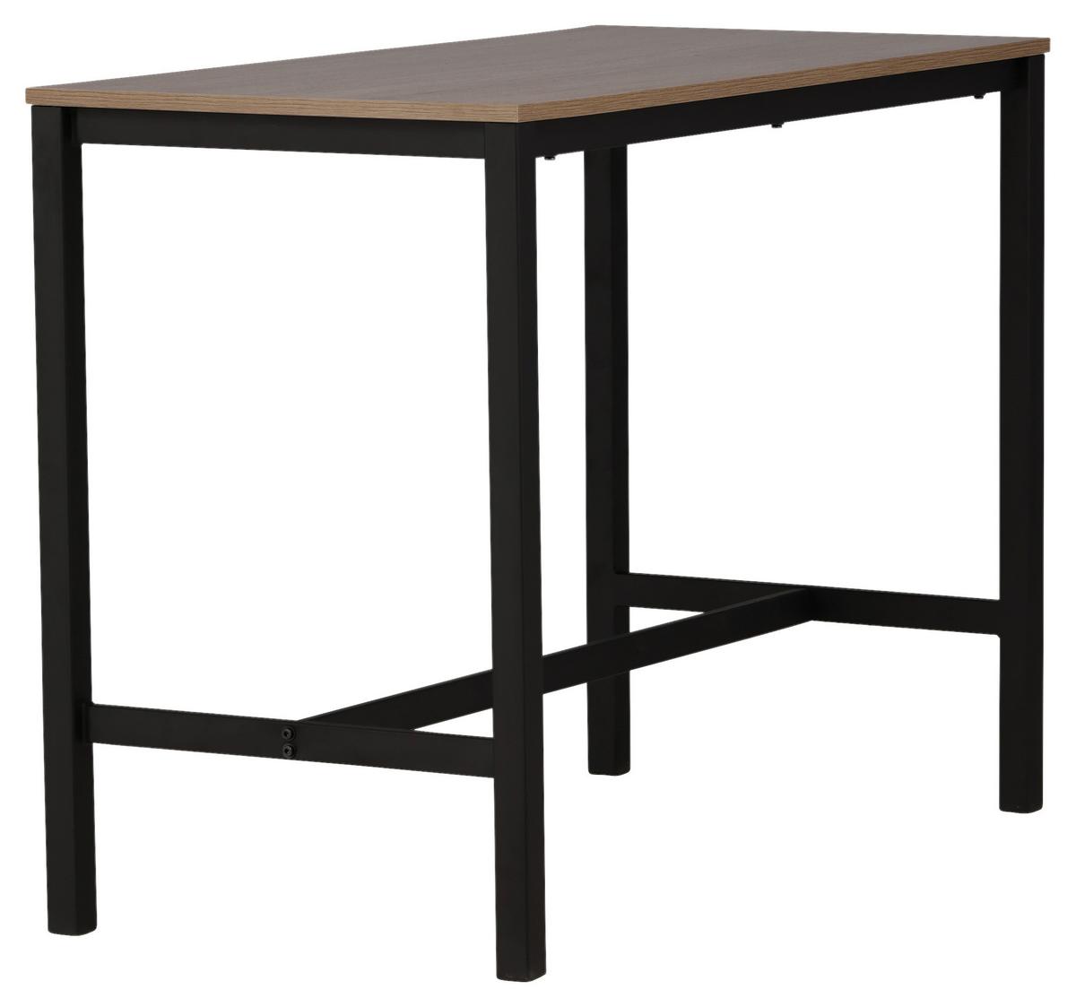 BARTISCH CAMDEN - Walnussfarben/Schwarz, Design, Holzwerkstoff/Metall (120/60/90cm) - Livetastic